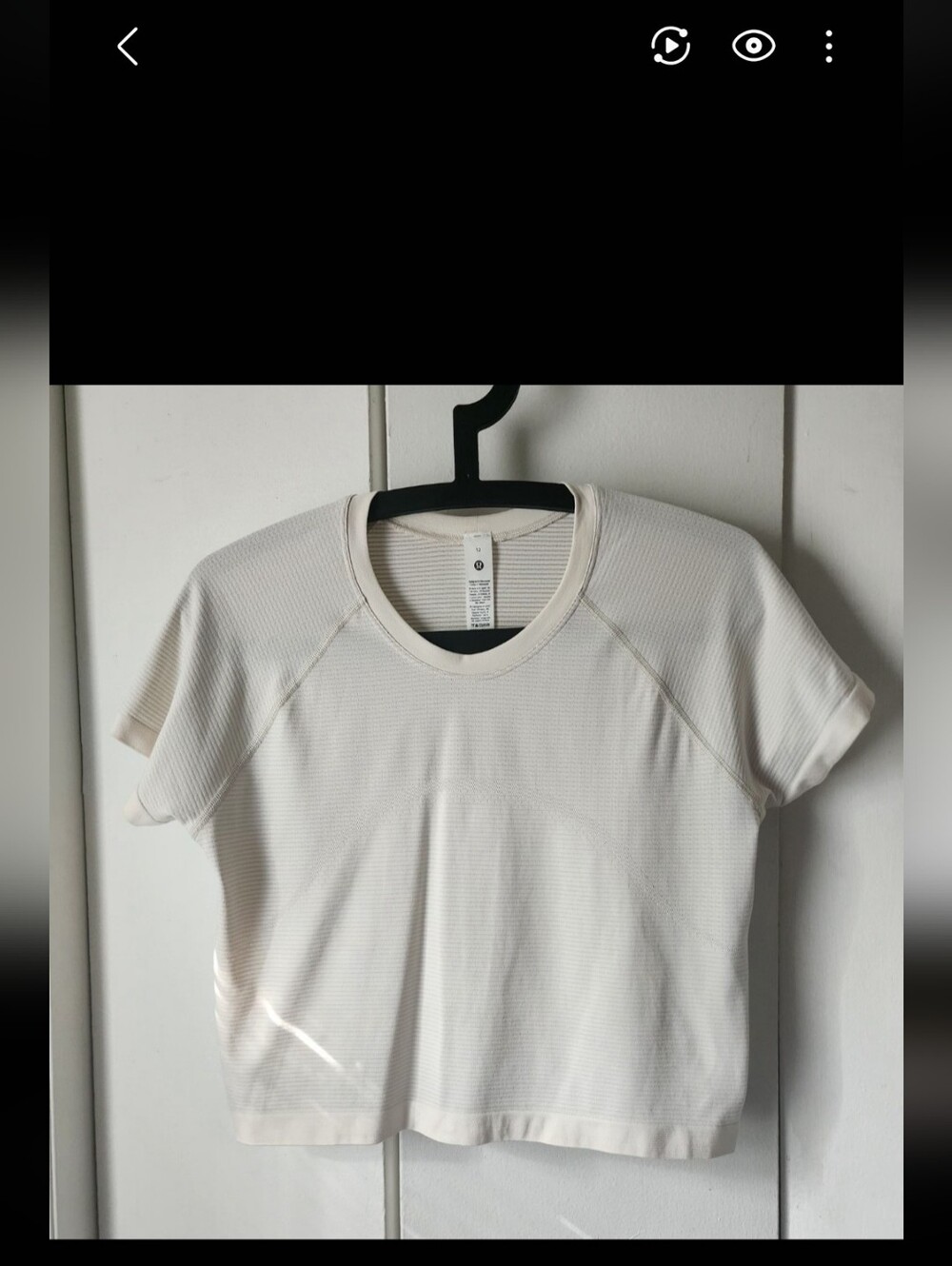 Lululemon Cropped Swiftly Tech Short-Sleeve Shirt, 12
